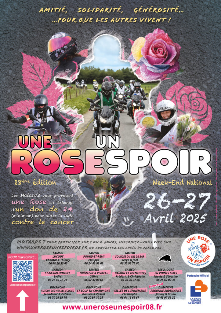 Affiche UNE ROSE UN ESPOIR Ardennes 2025